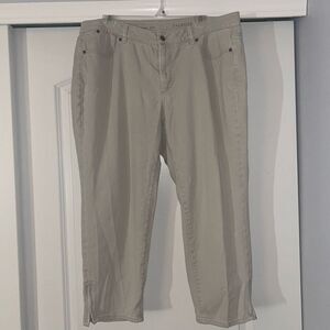 Talbots Heritage Crop Beige Jeans 16W